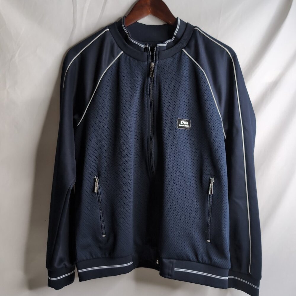 Vintage Emporio Armani Navy/White Bomber/Sports Jacket, Small